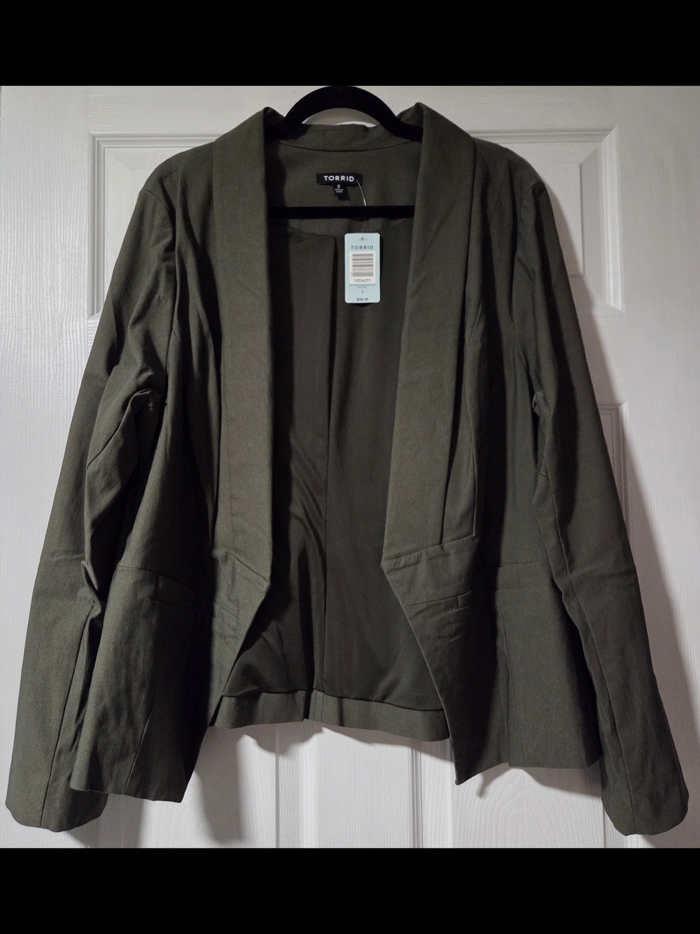 Torrid Olive Open Front Blazer Jacket